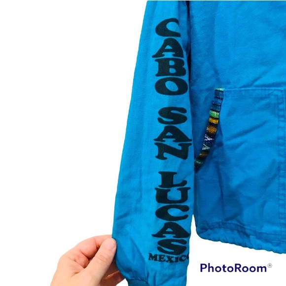 Cabo San Lucas Turquoise Windbreaker Size CH/S - Picture 2 of 10